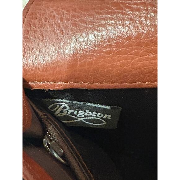 Brighton Vintage Wallet Crossbody Brown Leather Expandable Lots of Pockets - Picture 3 of 10